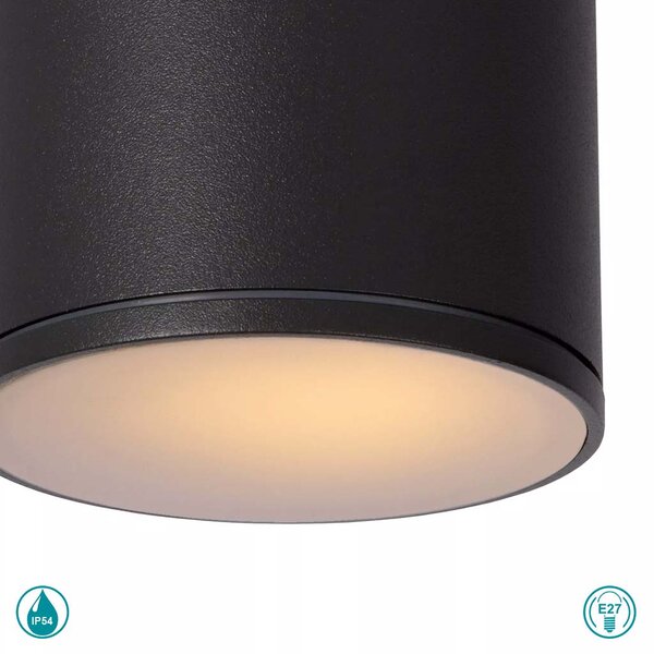Σποτ Οροφής Εξωτερικού Χώρου Lucide Tubix 27870-01-30 Μαύρη