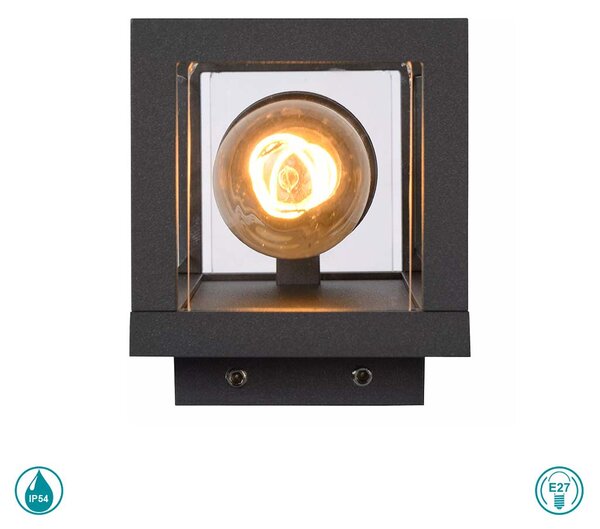Απλίκα Εξωτερικού Χώρου Lucide Claire Mini 27885-01-30 Ανθρακί