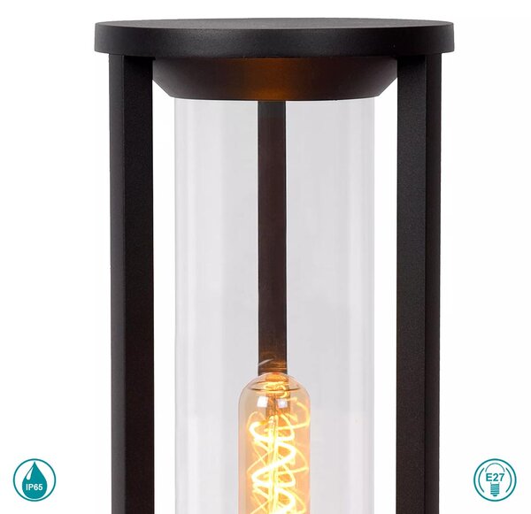 Κολωνάκι Εξωτερικού Χώρου Lucide Cadix 15804-50-30 Μαύρο Ματ
