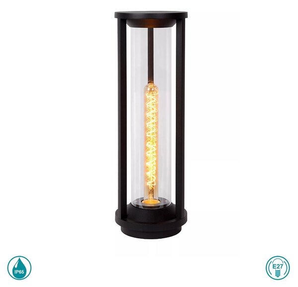 Κολωνάκι Εξωτερικού Χώρου Lucide Cadix 15804-50-30 Μαύρο Ματ