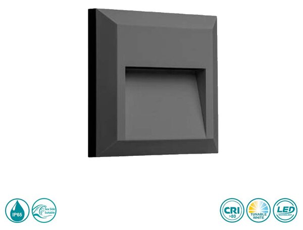 Απλίκα Εξωτερικού Χώρου Sole Luce Lock 21-3015-19 Ανθρακί (3CCT)