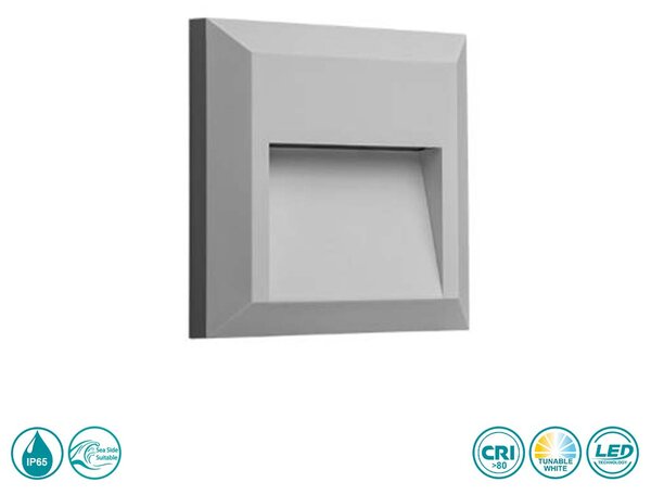 Απλίκα Εξωτερικού Χώρου Sole Luce Lock 21-3015-10 Γκρι (3CCT)
