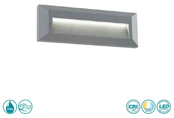 Απλίκα Εξωτερικού Χώρου Sole Luce Lock 21-1015-10 Γκρι (3CCT)