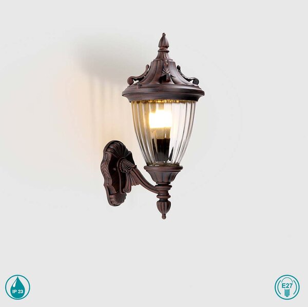 Απλίκα Εξωτερικού Χώρου Forlight Adur PX-0240-OXI Πατίνα