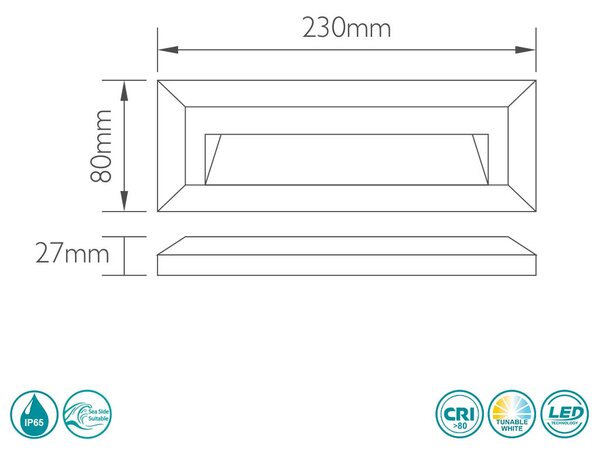 Απλίκα Εξωτερικού Χώρου Sole Luce Lock 21-1015-10 Γκρι (3CCT)