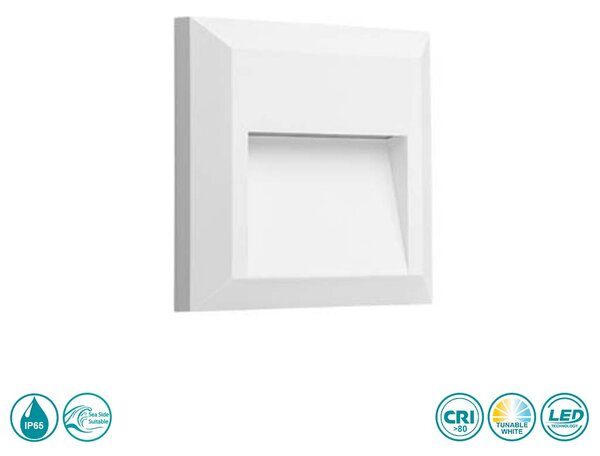 Απλίκα Εξωτερικού Χώρου Sole Luce Lock 21-3015-1 Λευκή (3CCT)
