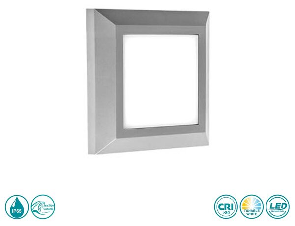 Απλίκα Εξωτερικού Χώρου Sole Luce Lock 21-2015-10 Γκρι (3CCT)