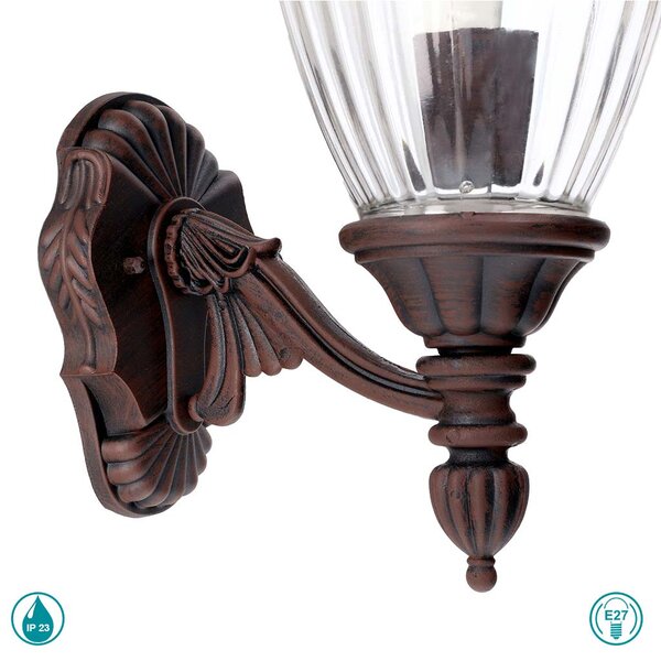 Απλίκα Εξωτερικού Χώρου Forlight Adur PX-0240-OXI Πατίνα