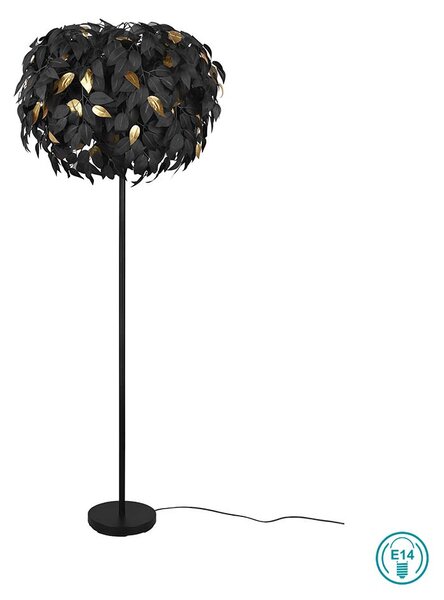 Φωτιστικό Δαπέδου RL Lighting Leavy R40463032 Μαύρο-Χρυσό