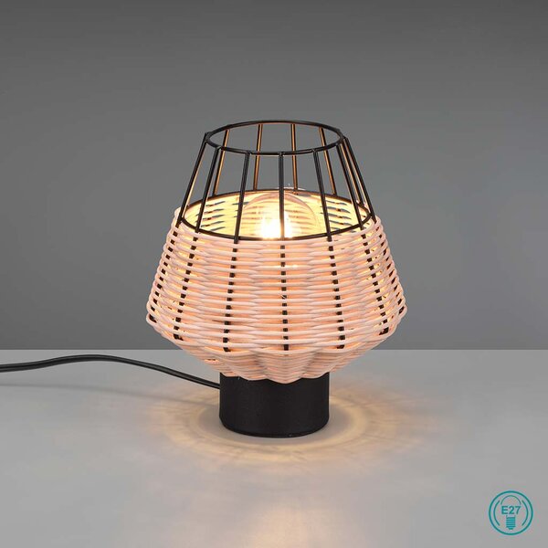 Πορτατιφ Vintage Industrial RL Lighting Borka R51261036 Φυσικό Rattan
