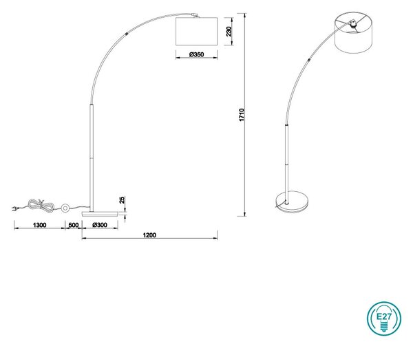 Φωτιστικό Δαπέδου RL Lighting Bolivia R40081080 Μαύρο Ματ