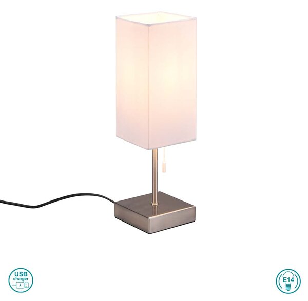 Πορτατίφ RL Lighting Ole R51061007 Νίκελ Ματ-Λευκό