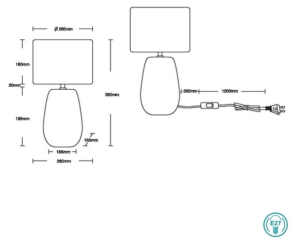 Λάμπα Επιτραπέζια RL Lighting Kiran R51231061 Γκρι