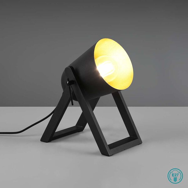Λάμπα Επιτραπέζια RL Lighting Marc R50721080 Μαύρο Ματ-Χρυσό
