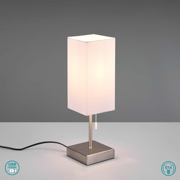 Πορτατίφ RL Lighting Ole R51061007 Νίκελ Ματ-Λευκό