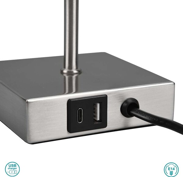 Πορτατίφ RL Lighting Ole R51061007 Νίκελ Ματ-Λευκό