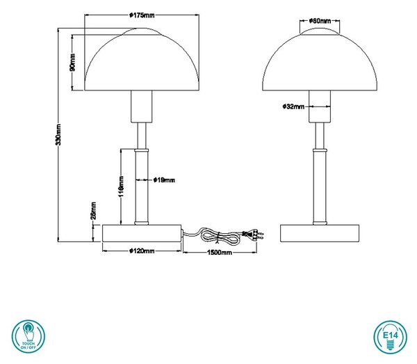 Πορτατίφ RL Lighting Don II R59111007 Νίκελ Ματ