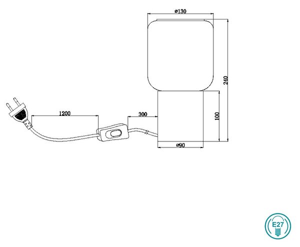 Πορτατίφ RL Lighting Nico R50591008 Χρυσό Ματ