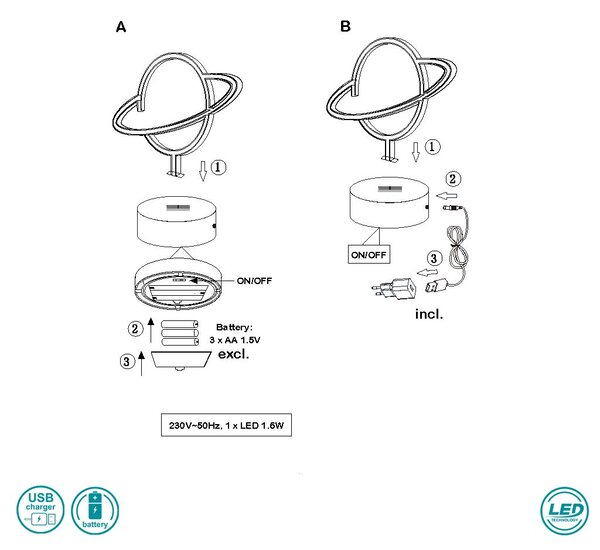 Πορτατίφ RL Lighting Planet R55370101