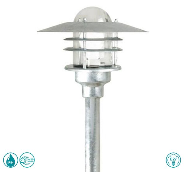 Κολωνάκι Εξωτερικού Χώρου Nordlux Agger 74528031 Γαλβανιζέ