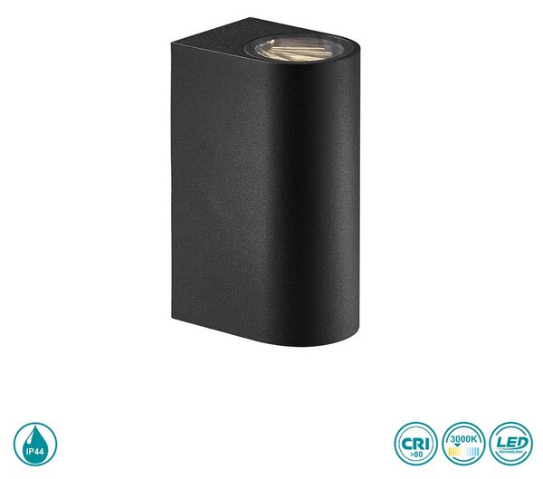 Απλίκα Εξωτερικού Χώρου Nordlux Asbol 84971003 Μαύρη