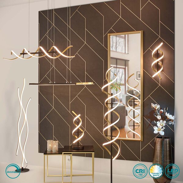 Λάμπα Επιτραπέζια Trio Lighting Sequence 541810208 Χρυσό Ματ-Μαύρο Ματ
