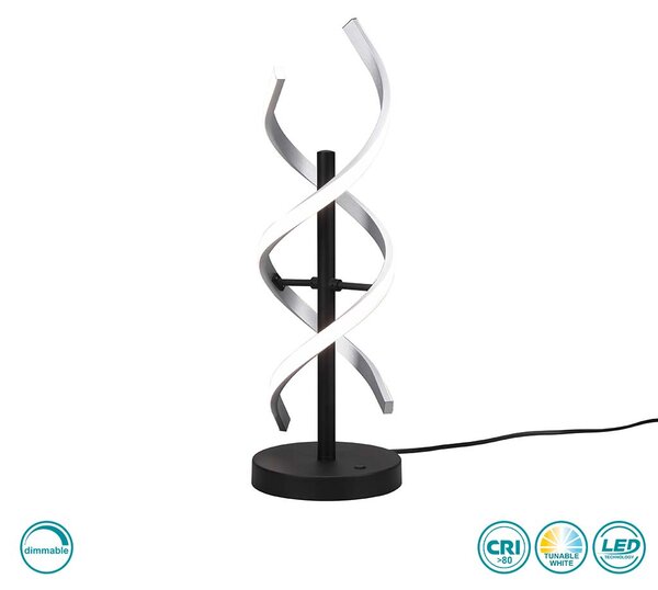 Λάμπα Επιτραπέζια Trio Lighting Sequence 541810205 Βουρτσιστό Αλουμίνιο-Μαύρο Ματ