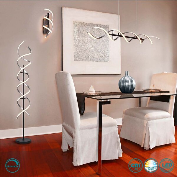 Φωτιστικό Δαπέδου Trio Lighting Sequence 441810205 Βουρτσιστό Αλουμίνιο-Μαύρο Ματ