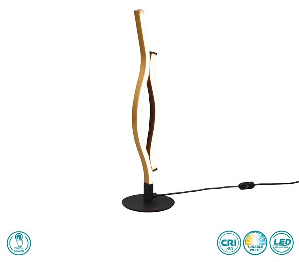 Λάμπα Επιτραπέζια Trio Lighting Blaze 541210208 Χρυσό Ματ-Μαύρο Ματ