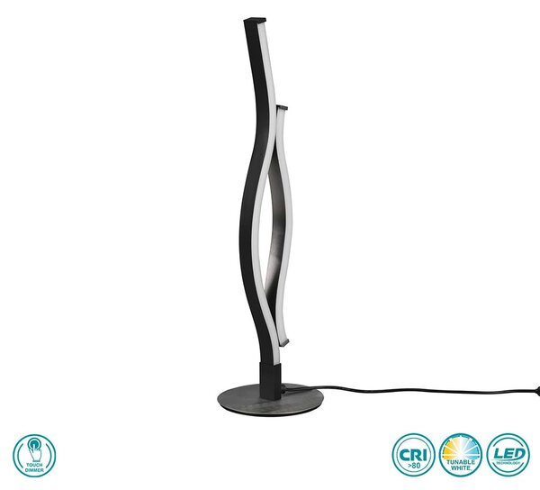 Λάμπα Επιτραπέζια Trio Lighting Blaze 541210205 Βουρτσιστό Αλουμίνιο-Μαύρο Ματ