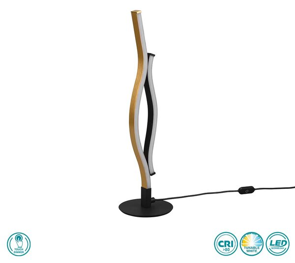 Λάμπα Επιτραπέζια Trio Lighting Blaze 541210208 Χρυσό Ματ-Μαύρο Ματ