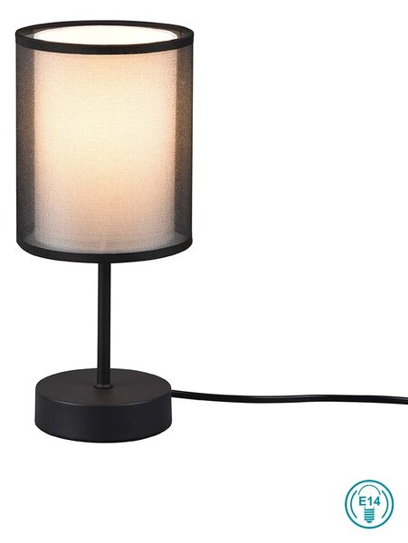 Λάμπα Επιτραπέζια Trio Lighting Burton 511400132 Μαύρο - Λευκό