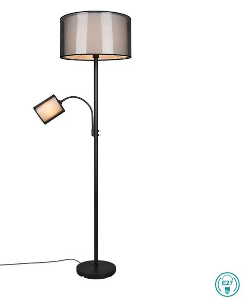 Φωτιστικό Δαπέδου Trio Lighting Burton 411400232 Μαύρο - Λευκό