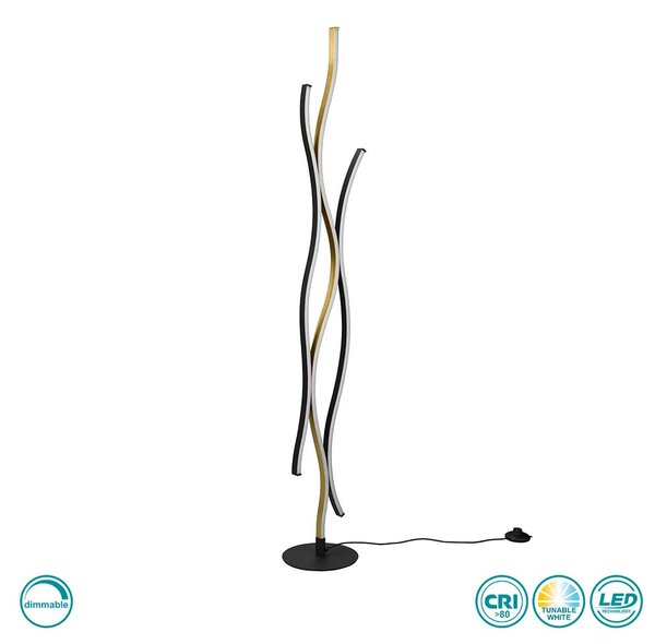 Φωτιστικό Δαπέδου Trio Lighting Blaze 441210308 Χρυσό Ματ-Μαύρο Ματ