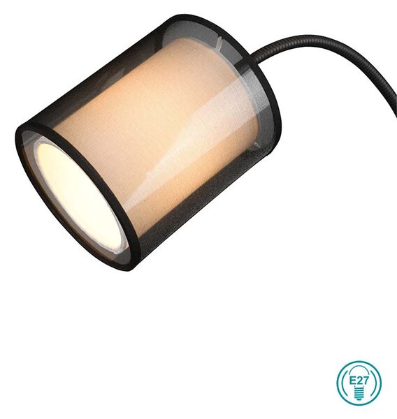 Φωτιστικό Δαπέδου Trio Lighting Burton 411400232 Μαύρο - Λευκό