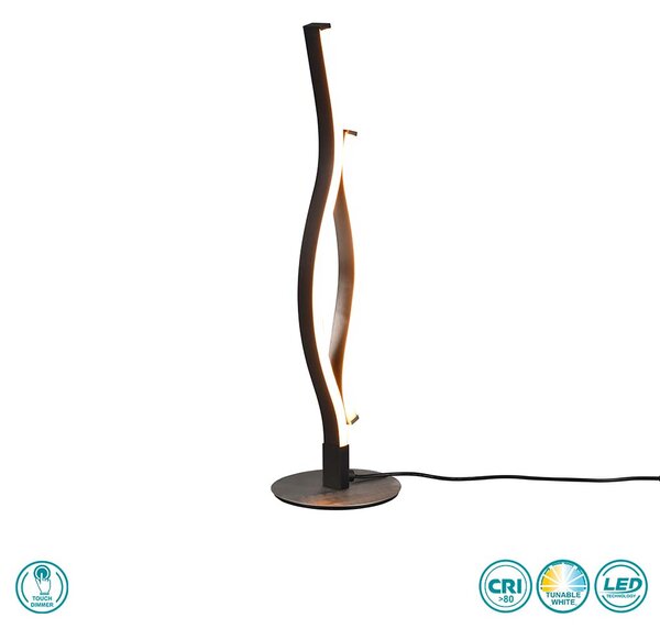 Λάμπα Επιτραπέζια Trio Lighting Blaze 541210205 Βουρτσιστό Αλουμίνιο-Μαύρο Ματ