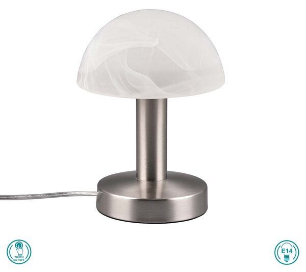 Πορτατίφ Trio Lighting Fynn 599100107 Νίκελ Ματ - Λευκό