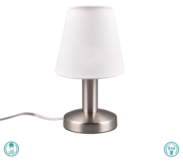 Πορτατίφ Trio Lighting Mats 599700101 Νίκελ Ματ - Λευκό