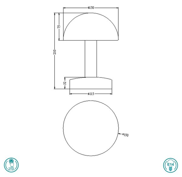 Πορτατίφ Trio Lighting Fynn 599100118 Νίκελ Ματ - Πορτοκαλί