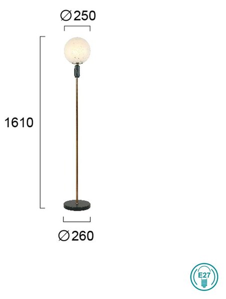 Φωτιστικό Δαπέδου Viokef Polly 4276000 Οξυντέ