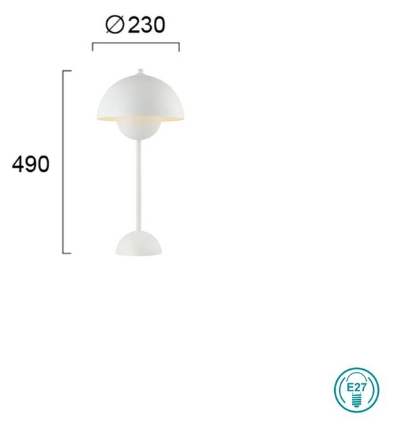 Φωτιστικό Επιτραπέζιο Viokef Tulip 4283300 Λευκό