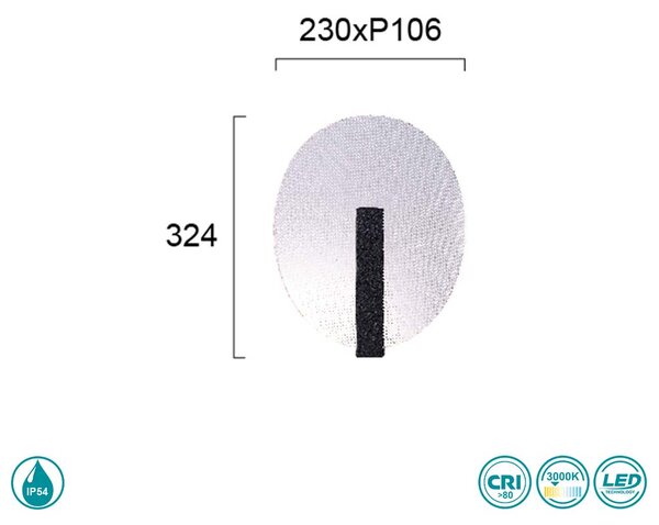 Απλίκα Εξωτερικού Χώρου Viokef Eva 4277600 Ανθρακί