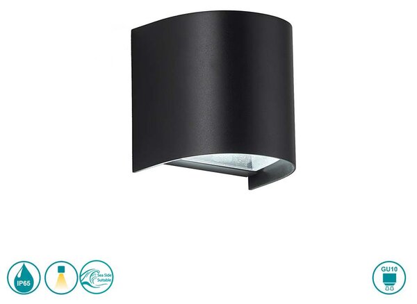 Απλίκα Εξωτερικού Χώρου Viokef Spirit 4282400 Μαύρο Plastic