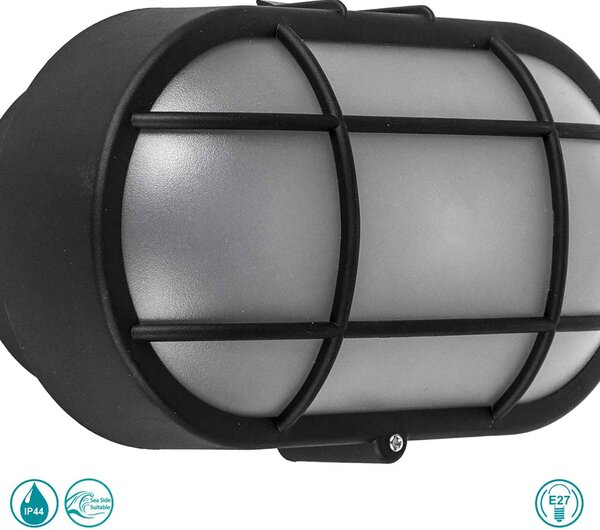 Χελώνα Πλαστική Εξωτερικού Χώρου Viokef Kioto 4283000 Μαύρη Πλαστική