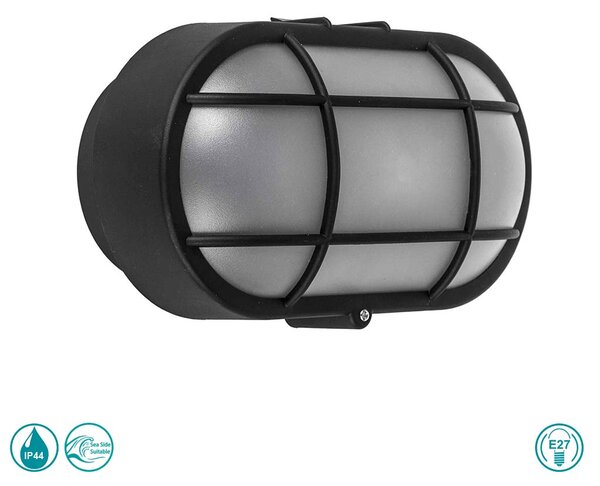 Χελώνα Πλαστική Εξωτερικού Χώρου Viokef Kioto 4283000 Μαύρη Πλαστική