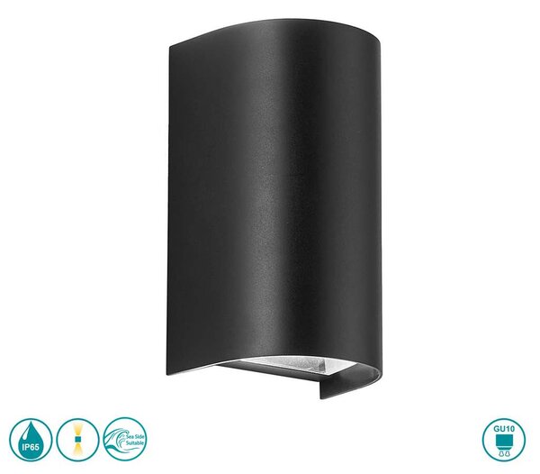 Απλίκα Εξωτερικού Χώρου Viokef Spirit 4282500 Μαύρο Plastic