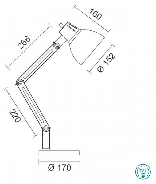 Φωτιστικό Επιτραπέζιο Spot Light Arrigo 7060 Λευκό