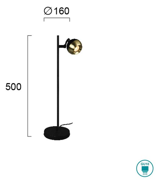 Λάμπα Επιτραπέζια Viokef Ringo 4273500 Μαύρο