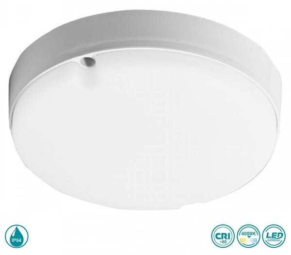 Φωτιστικό Οροφής Εξωτερικού Χώρου Spot Light Modena 7771 λευκό (4000k)