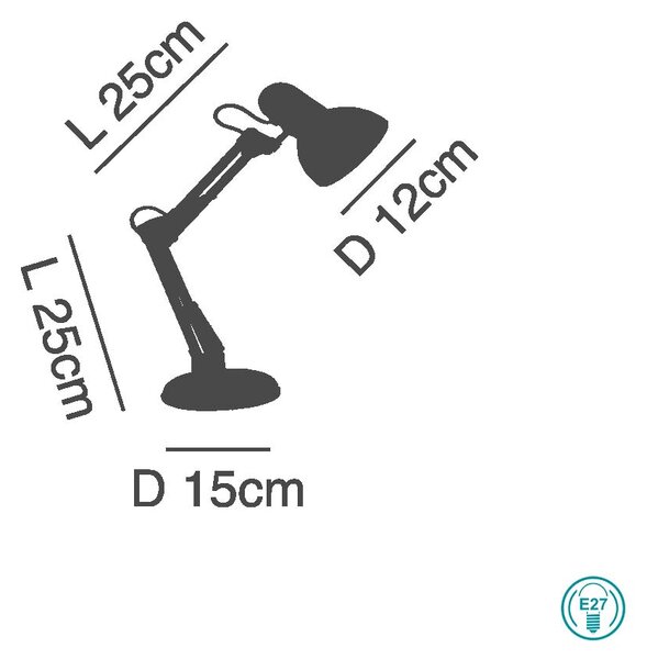 Πορτατίφ Γραφείου Home Lighting Clark 77-4493 Μαύρο